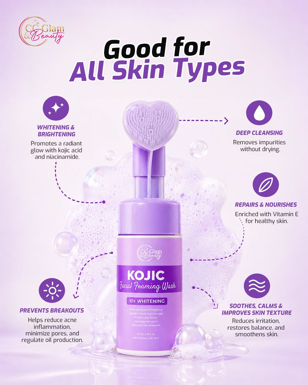 CC Glam - Kojic Facial Foaming Wash 100ml