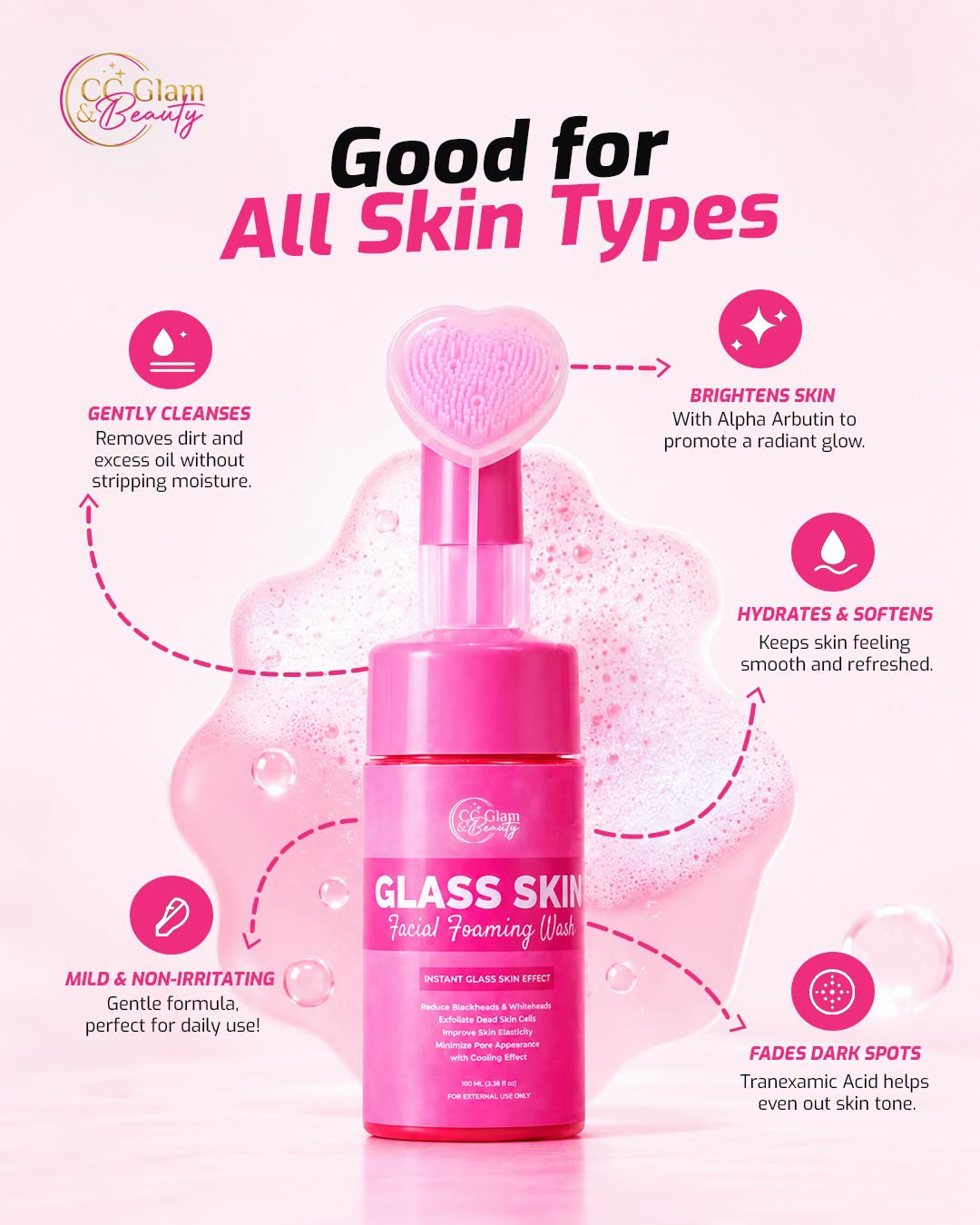 CC Glam - Glass Skin Foaming Wash 100ml
