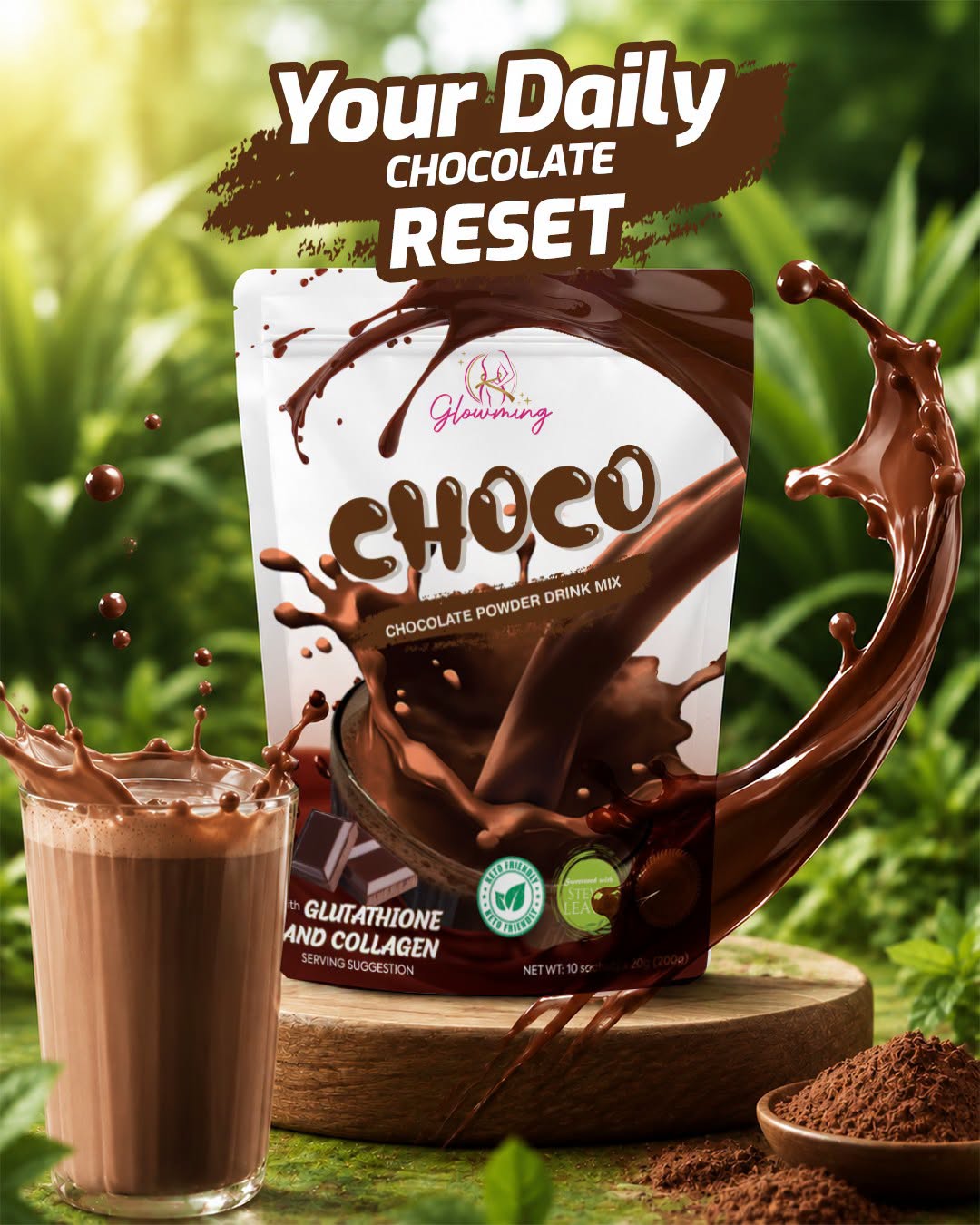 CC Glam - Glowming Choco Detox Drinks 10's