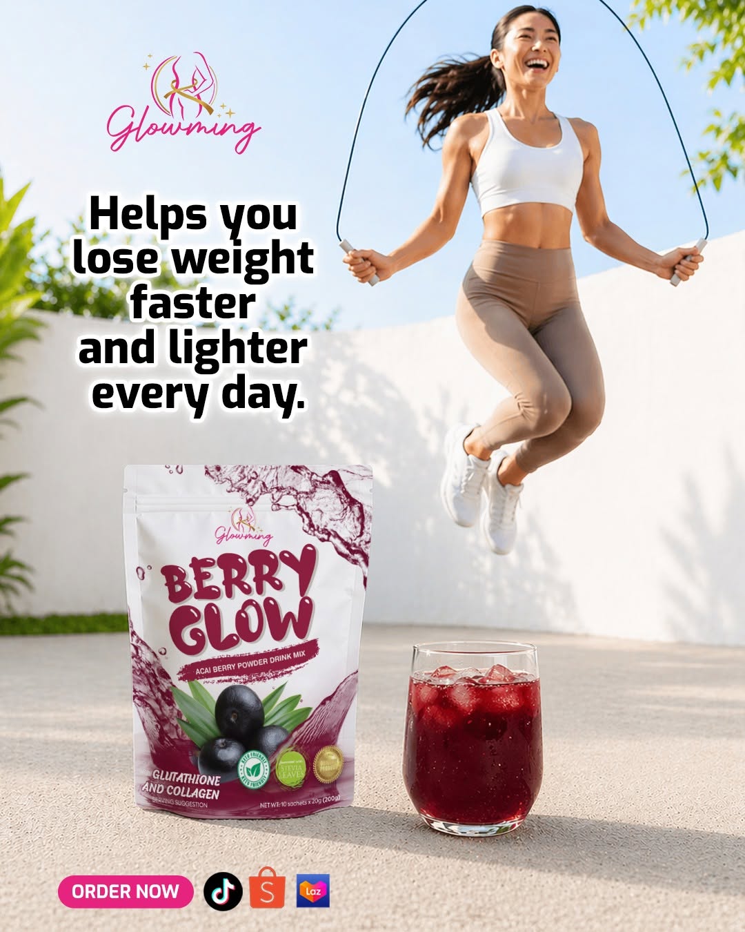 CC Glam - Berry Glow Detox Drinks 10's (Acai)
