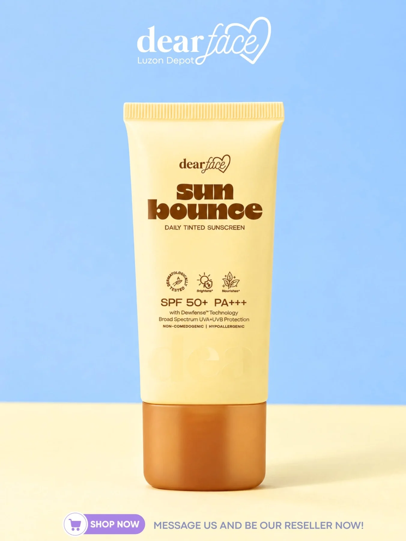 Dear Face Sunbounce Daily Tinted Sunscreen 50g