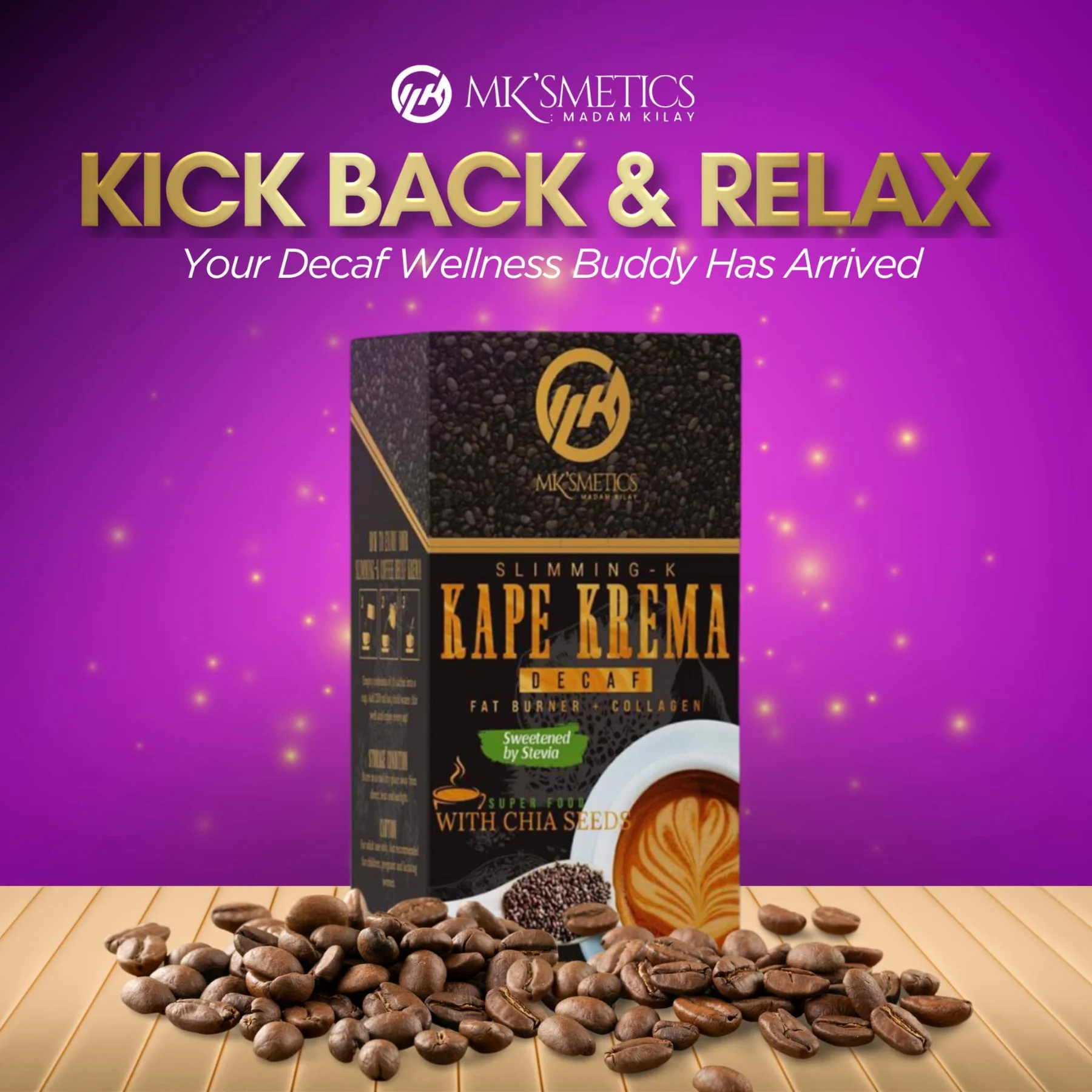 Madam Kilay - Slimming K Kape Krema Decaf (Choose a Size)