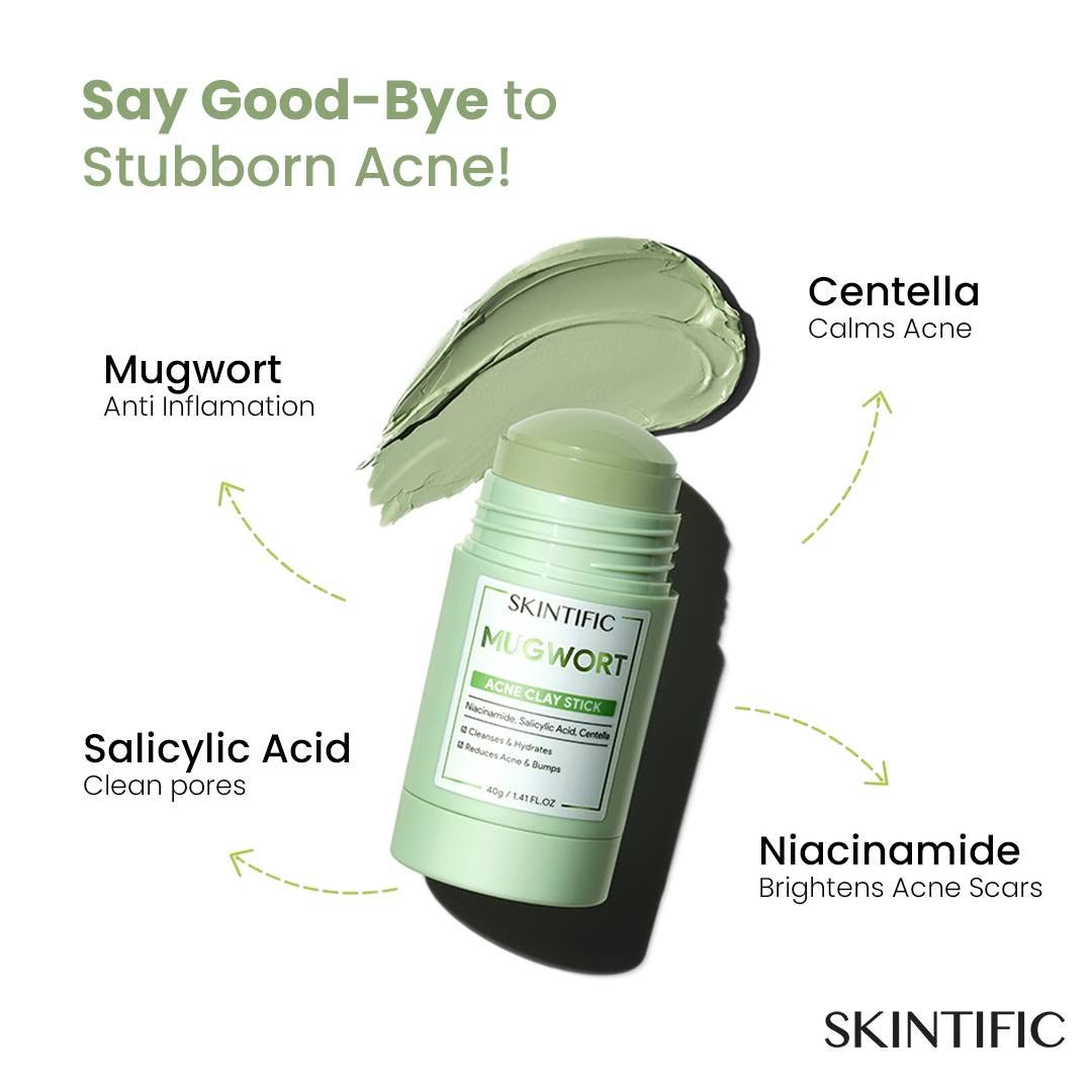 Skintific - Mugwort Acne Clay Mask Stick 40G