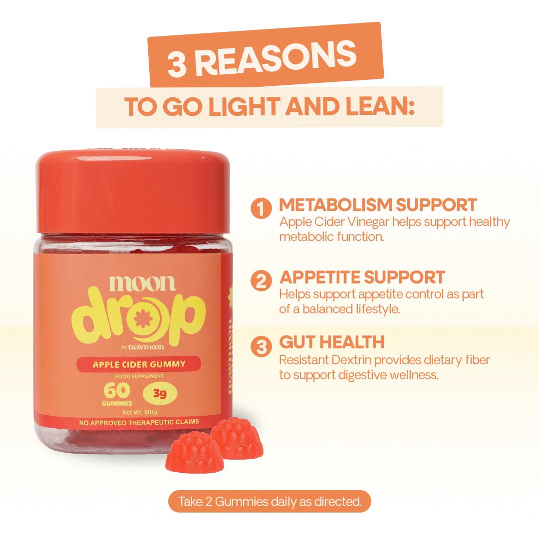 New Moon - Moon Drop Light & Lean Apple Cider 60 Gummies